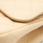 CHANEL CLASSIC JUMBO DOUBLE FLAP BAG CAVIAR BEIGE SHW