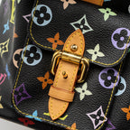 LOUIS VUITTON PETIT NOE MONOGRAM CANVAS BLACK/MULTICOLOUR GHW