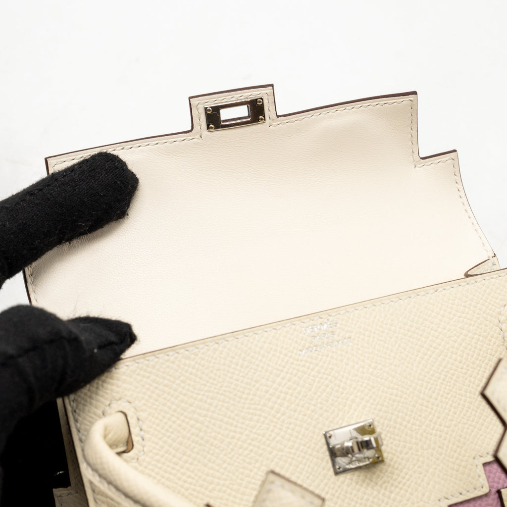 Hermes Kellydole/kelly dole picto epsom nata/lime/mauve sylvestre/chai SHW