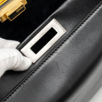 FENDI LARGE PEEKABOO BAG CALFSKIN BLACK GHW