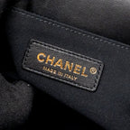 CHANEL MEDIUM BOY BAG SMOOTH CALFSKIN BLACK GHW (MICROCHIP)