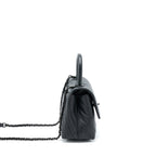 CHANEL SMALL COCO HANDLE CHEVRON CAVIAR SO BLACK