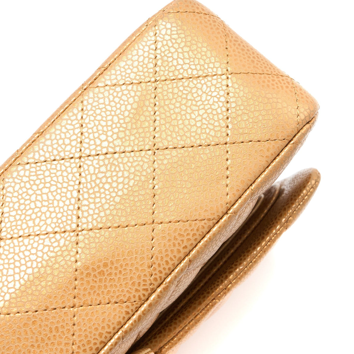 CHANEL MEDIUM CLASSIC DOUBLE FLAP BAG CAVIAR METALLIC IRIDESCENT RUTHENIUM HARDWARE