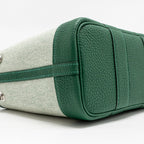 Hermes Neo Garden Party 23 Canvas/Negonda ecru/Vert Moyen SHW