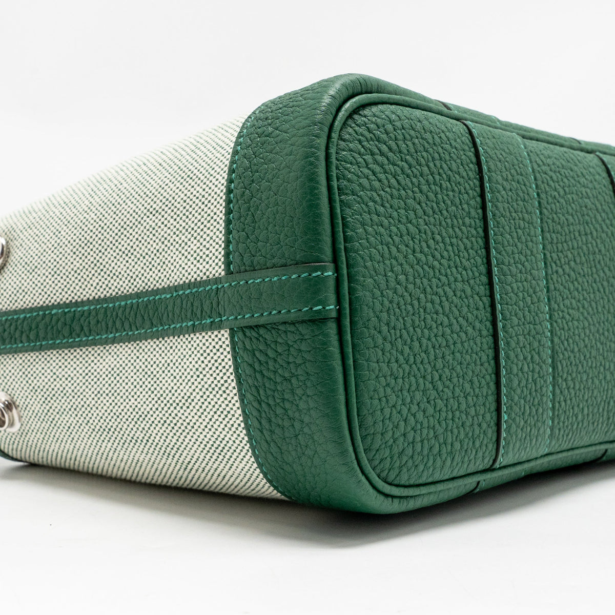 Hermes Neo Garden Party 23 Canvas/Negonda ecru/Vert Moyen SHW