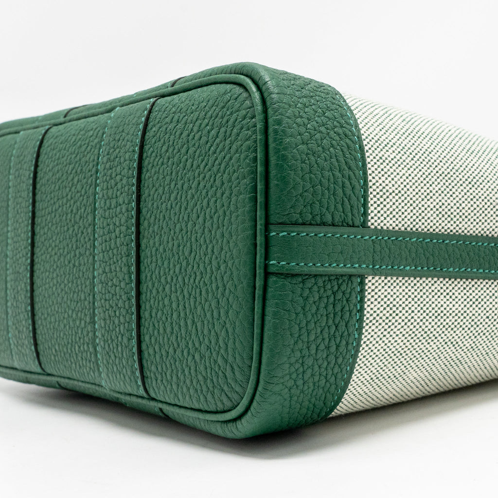 Hermes Neo Garden Party 23 Canvas/Negonda ecru/Vert Moyen SHW