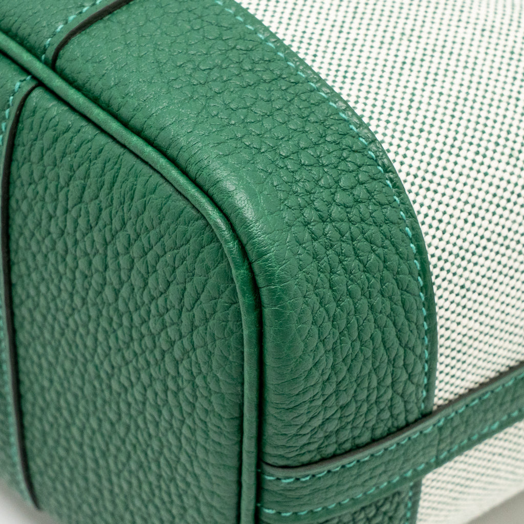 Hermes Neo Garden Party 23 Canvas/Negonda ecru/Vert Moyen SHW