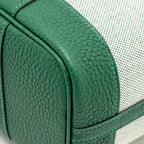 Hermes Neo Garden Party 23 Canvas/Negonda ecru/Vert Moyen SHW