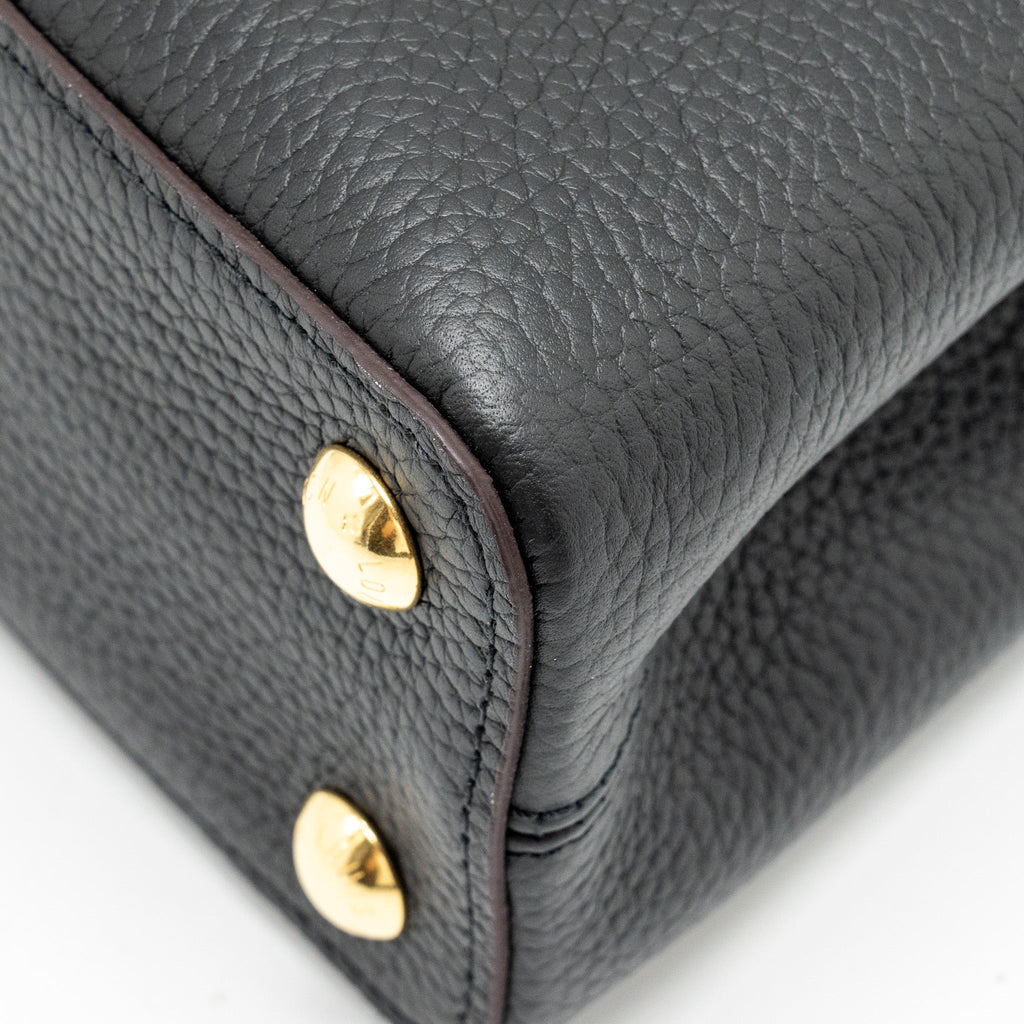 LOUIS VUITTON CAPUCINES BB CALFSKIN BLACK GHW