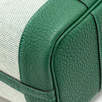 Hermes Neo Garden Party 23 Canvas/Negonda ecru/Vert Moyen SHW