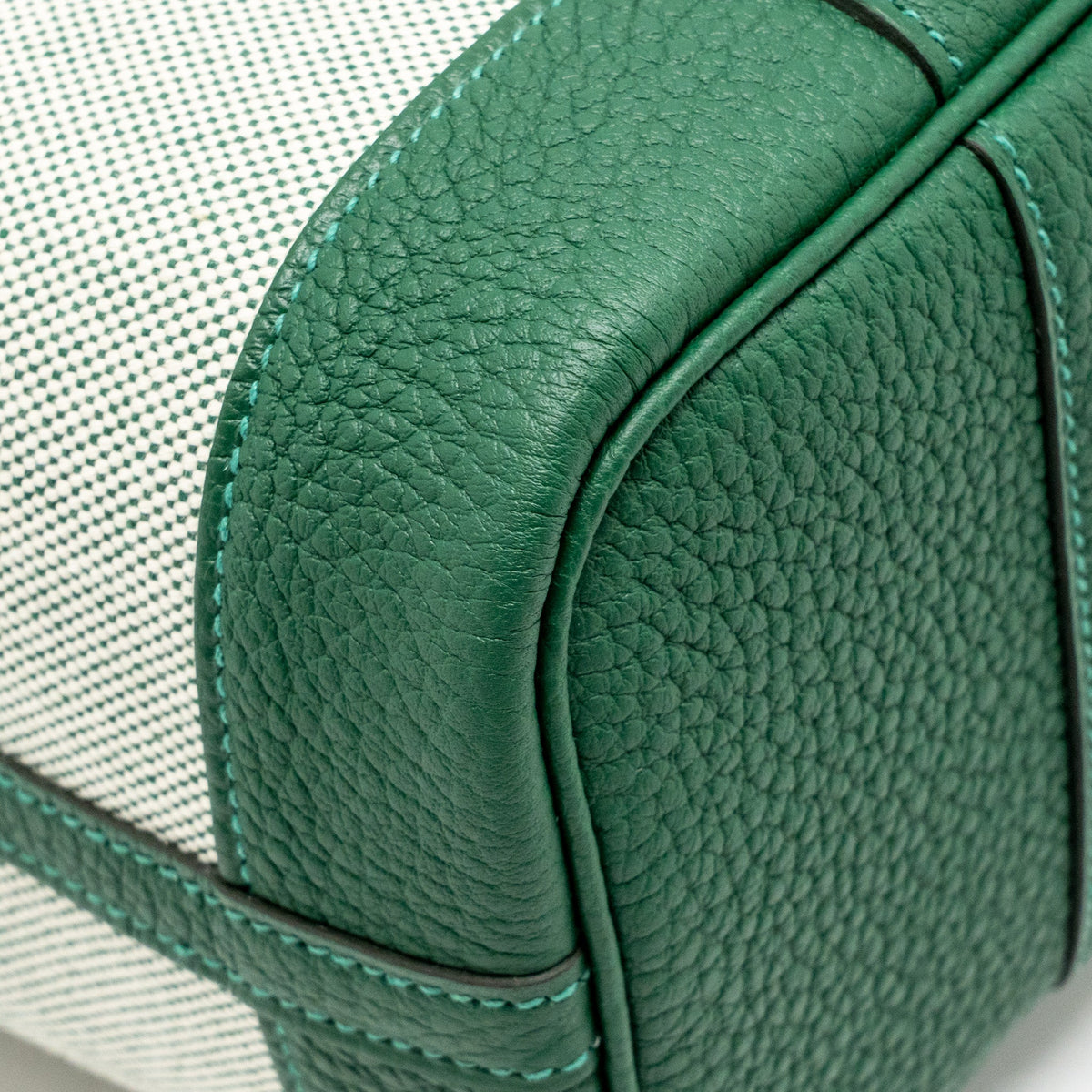 Hermes Neo Garden Party 23 Canvas/Negonda ecru/Vert Moyen SHW