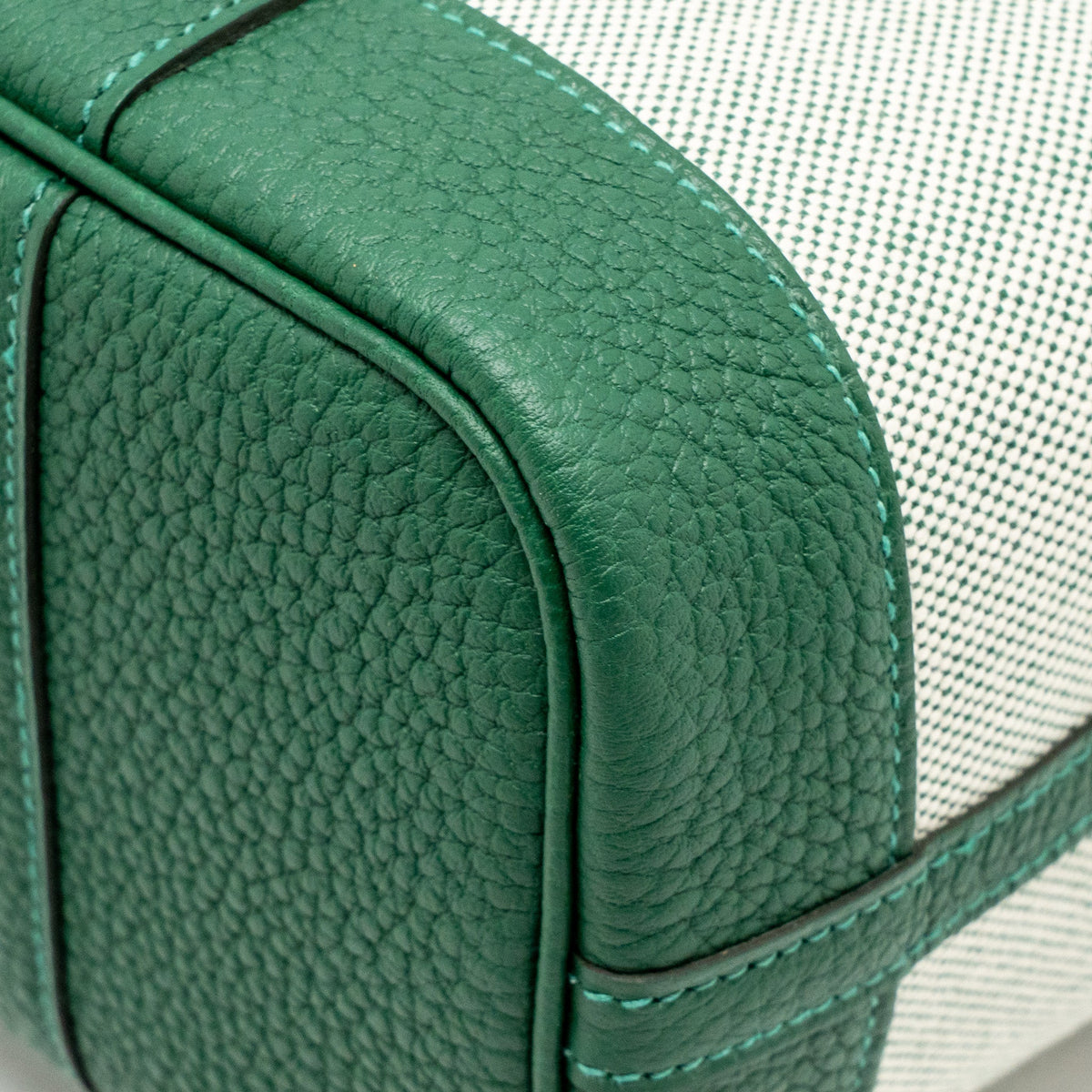 Hermes Neo Garden Party 23 Canvas/Negonda ecru/Vert Moyen SHW