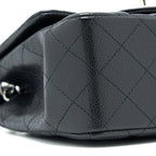 CHANEL CLASSIC MINI SQUARE FLAP BAG CAVIAR BLACK SHW