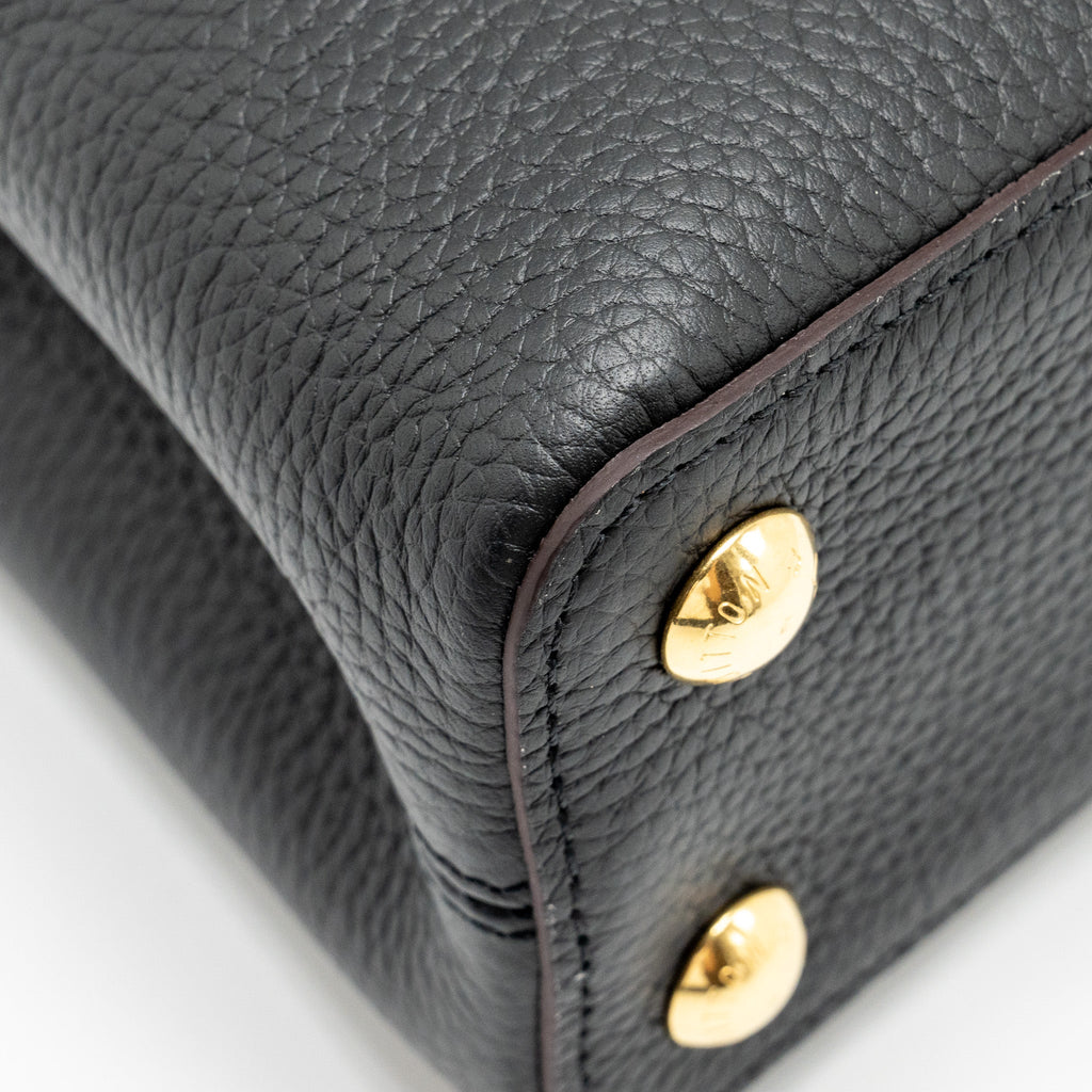 LOUIS VUITTON CAPUCINES BB CALFSKIN BLACK GHW