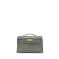 HERMES KELLY POCHETTE SWIFT 0L GRIS MEYER GHW
