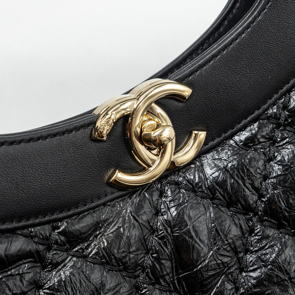 CHANEL LARGE 31 BAG CALFSKIN BLACK LGHW
