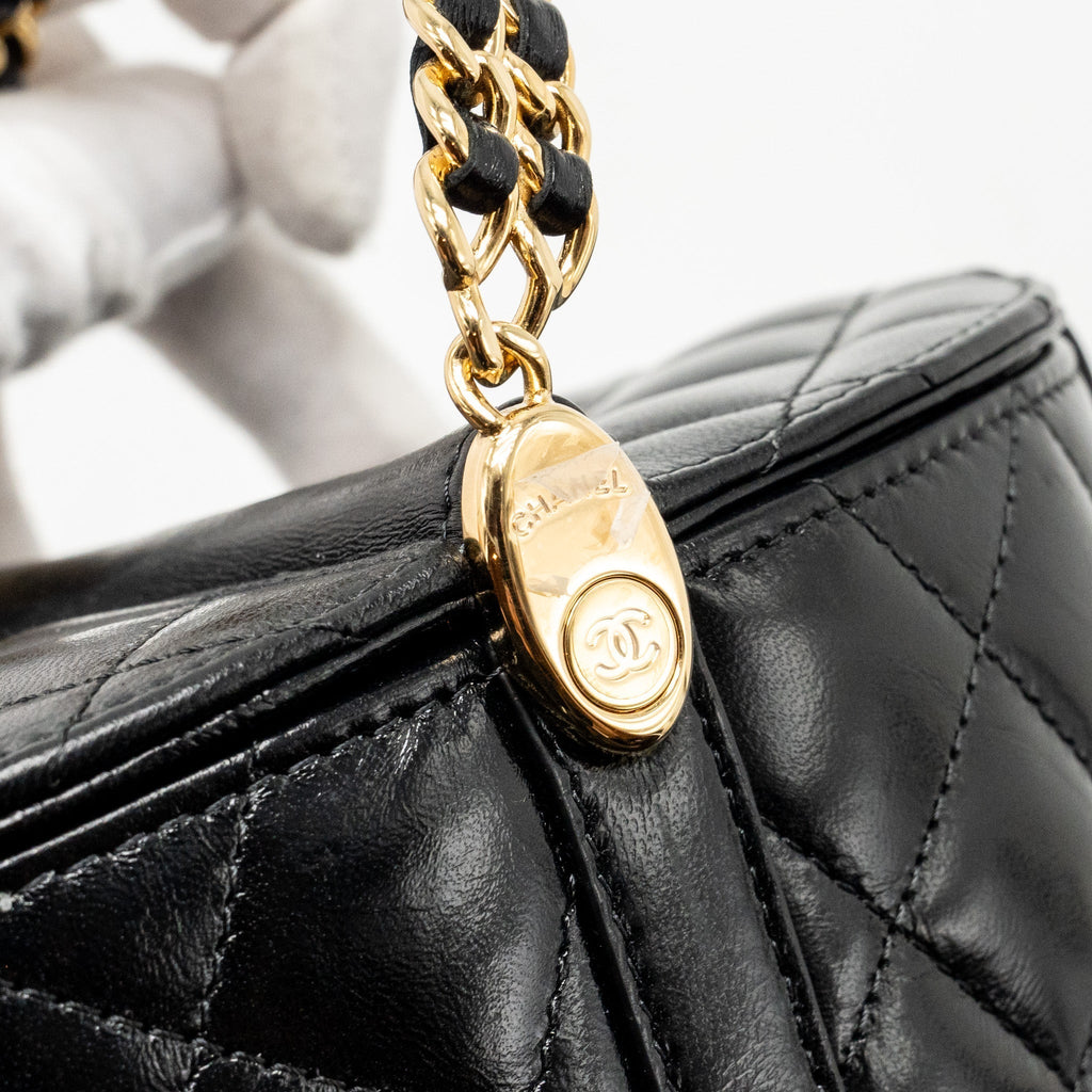 CHANEL PICNIC VANITY LAMBSKIN BLACK GHW (MICROCHIP)