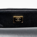 CHANEL TOP HANDLE MINI RECTANGULAR FLAP BAG LAMBSKIN BLACK LGHW (MICROCHIP)