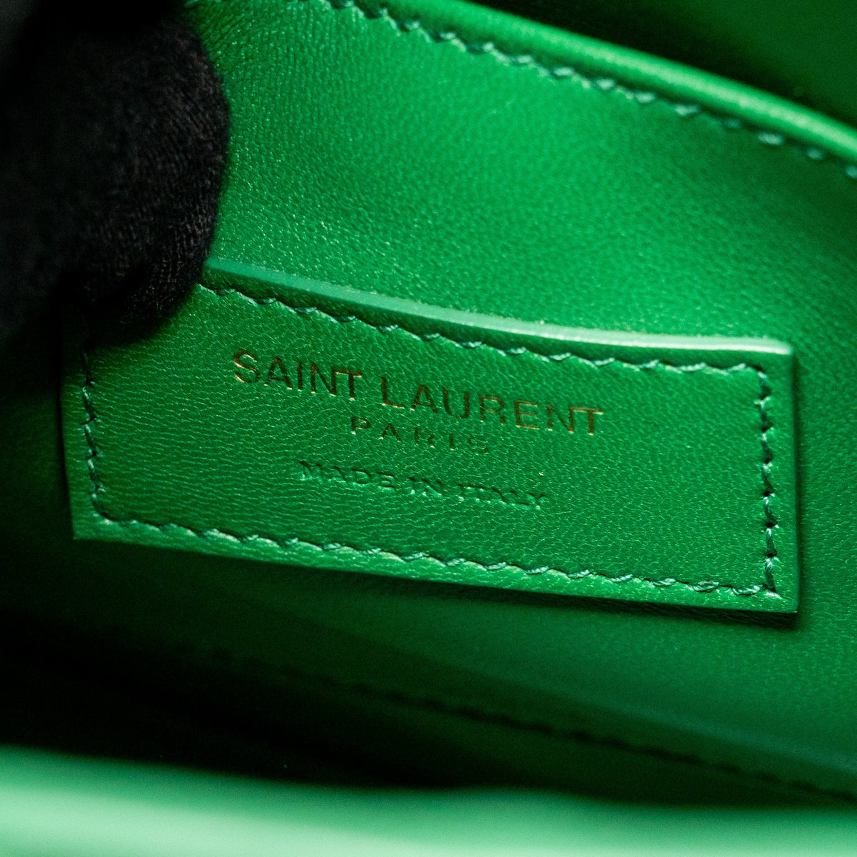 Saint Laurent/YSL Nano Sac de Jour Tote Ostrich Green GHW