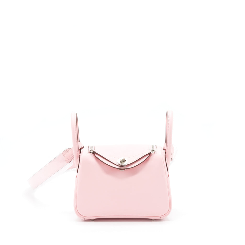 Hermes Mini Lindy Swift 3Q Rose Sakura SHW