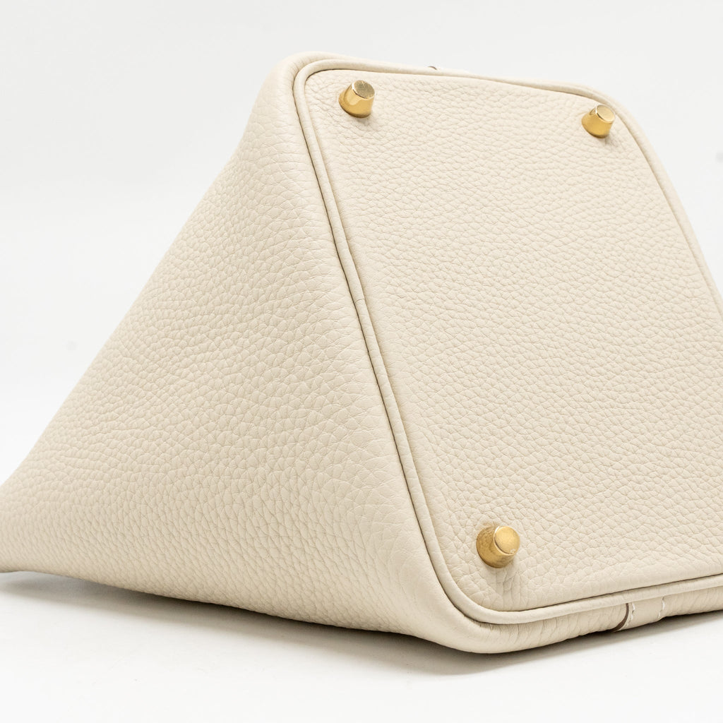 Hermes Picotin 18 Lock Bag Clemence Craie GHW