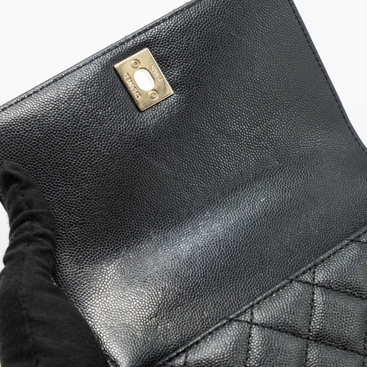 CHANEL COCO HANDLE EXTRA MINI WITH LIZARD EMBOSSED HANDLE CAVIAR BLACK LGHW(MICROCHIP)