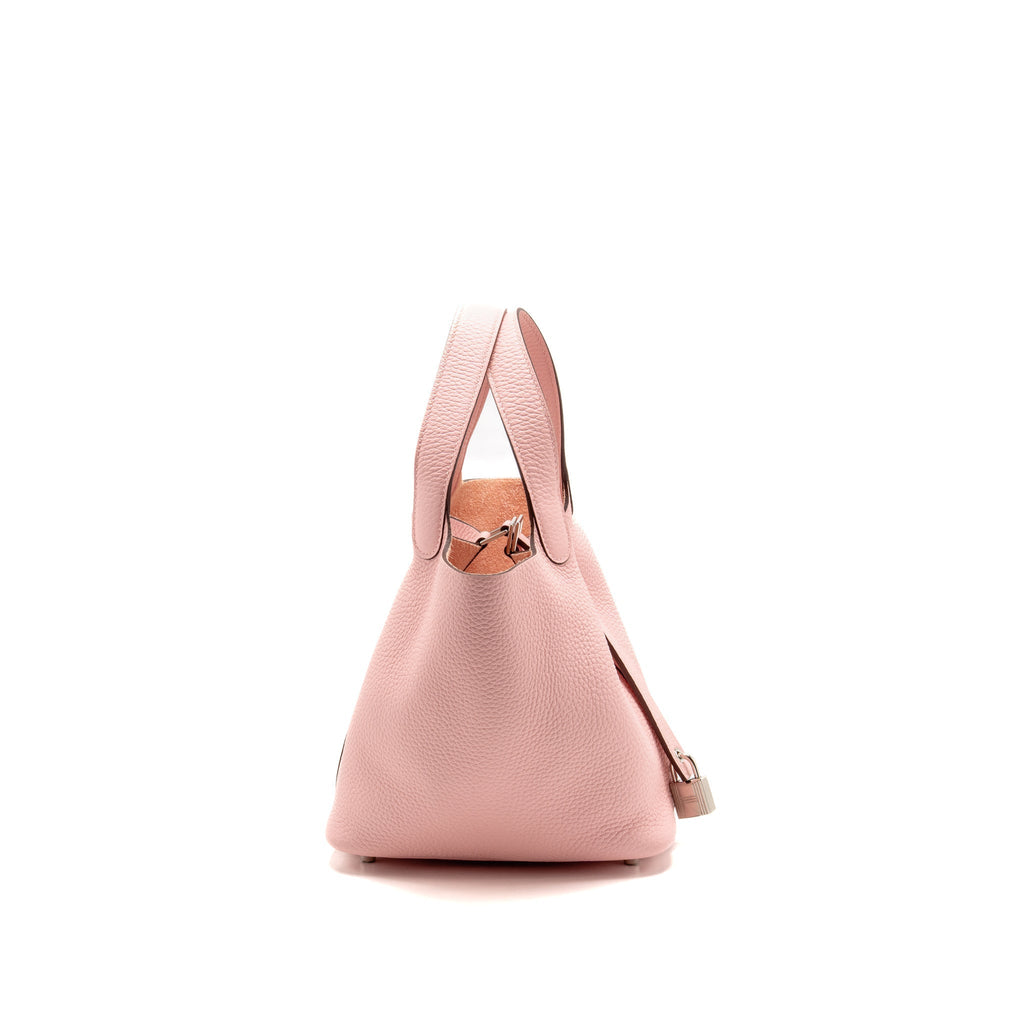 Hermes picotin 18 lock bag clemence rose sakura SHW