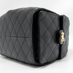 CHANEL SMALL 25 BAG CAVIAR BLACK GHW (MICROCHIP)