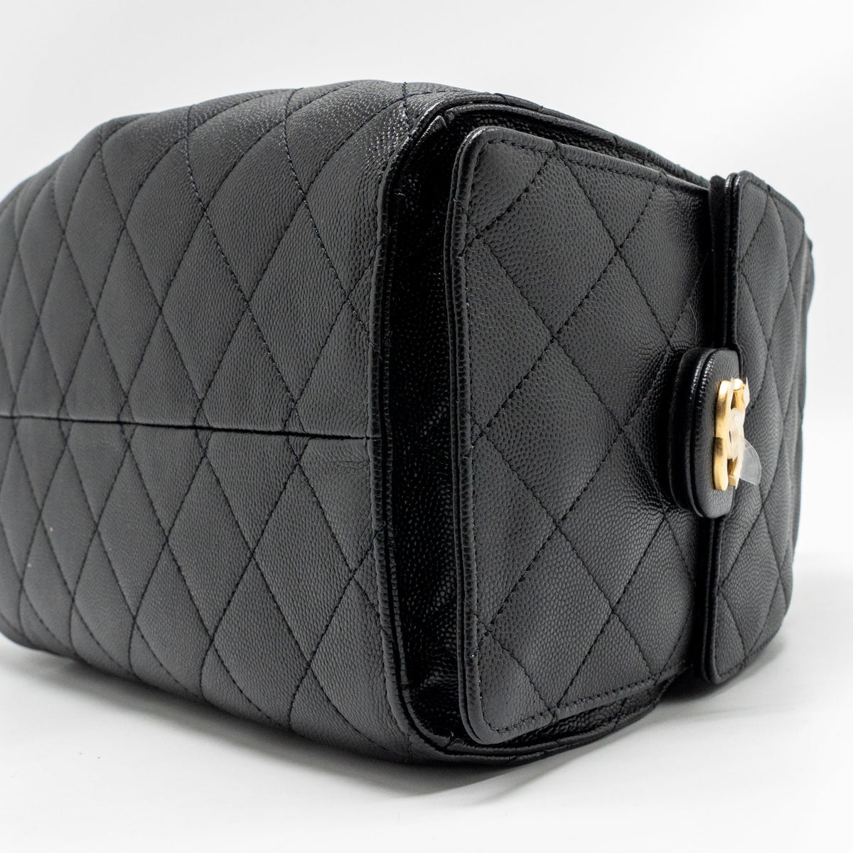 CHANEL SMALL 25 BAG CAVIAR BLACK GHW (MICROCHIP)