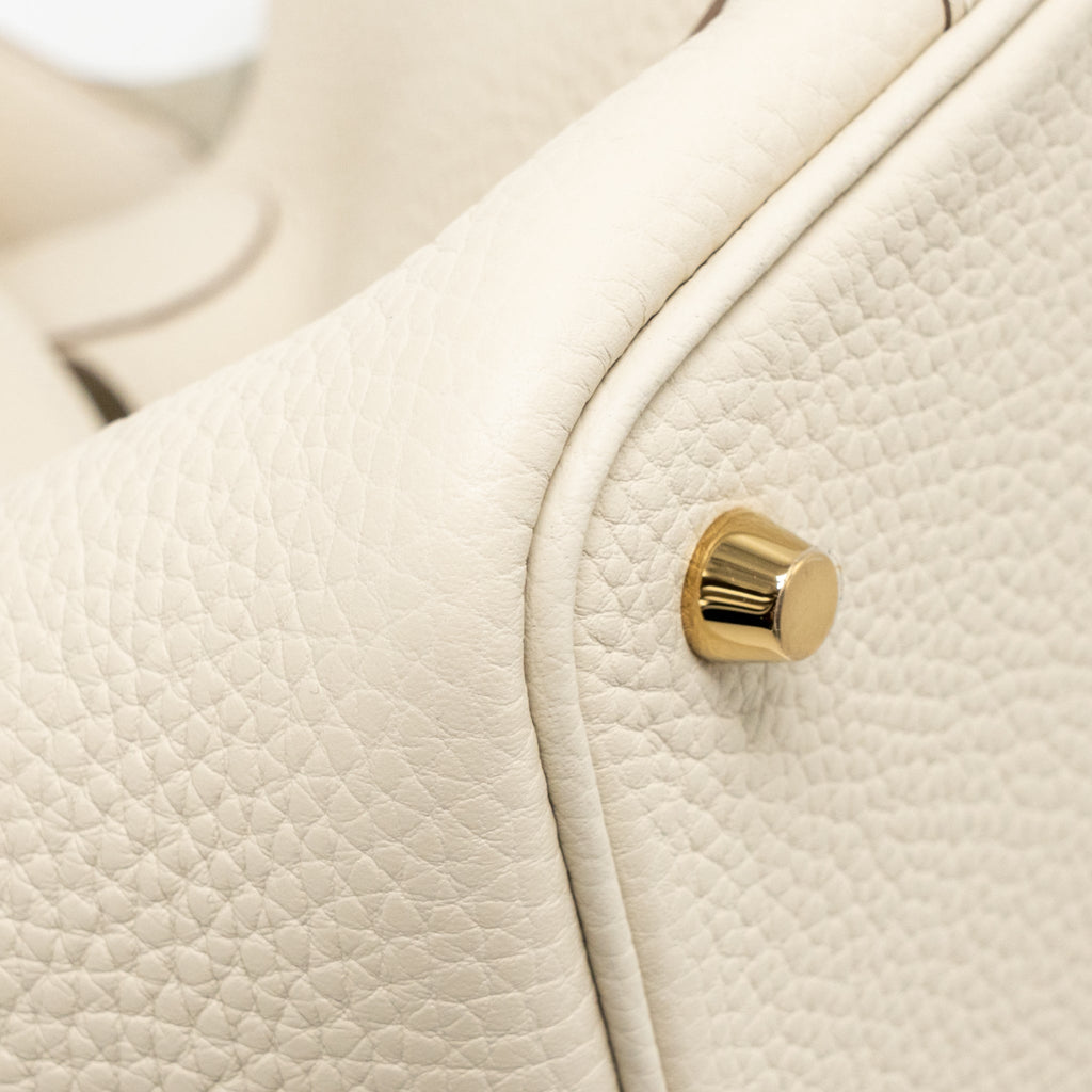 Hermes Picotin 18 Lock Bag Clemence Craie GHW