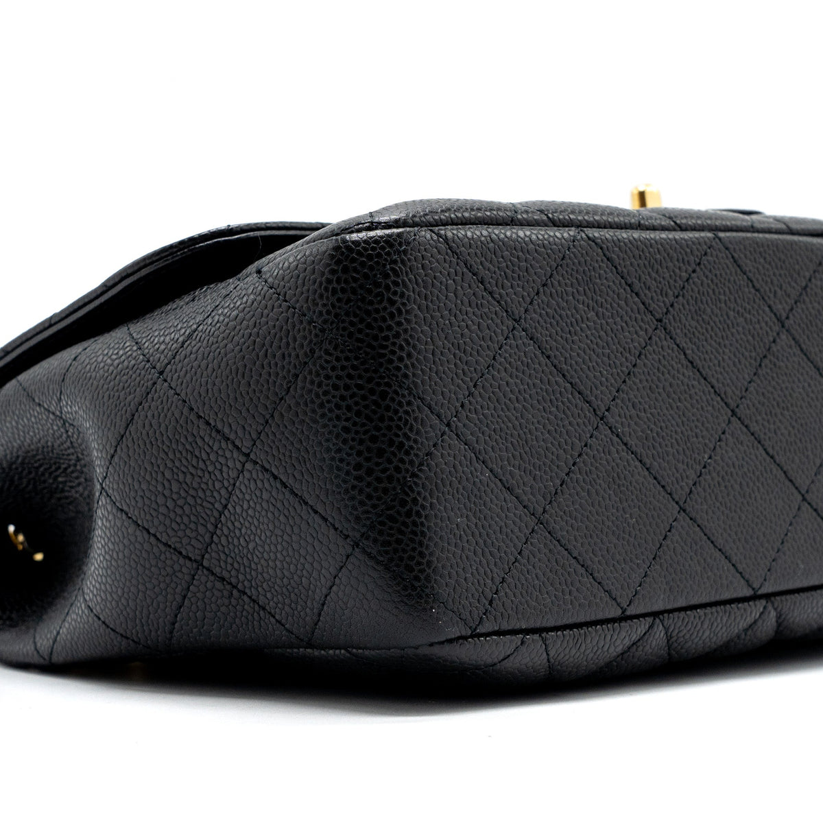 CHANEL CLASSIC JUMBO SINGLE FLAP BAG CAVIAR BLACK GHW