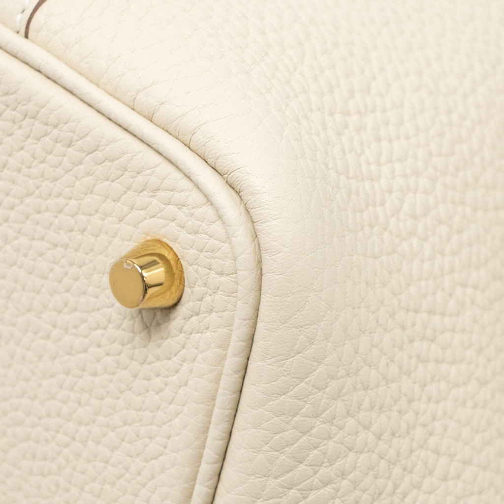 Hermes Picotin 18 Lock Bag Clemence Craie GHW