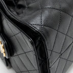 CHANEL SMALL 25 BAG CAVIAR BLACK GHW (MICROCHIP)