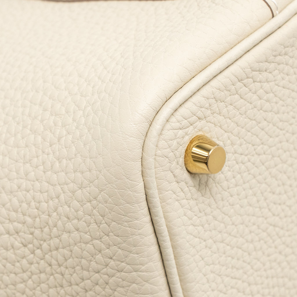 Hermes Picotin 18 Lock Bag Clemence Craie GHW