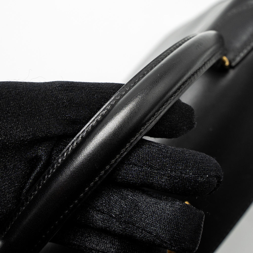 Hermes Kelly 32 Box Black GHW
