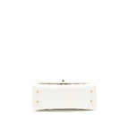 CHANEL SMALL COCO HANDLE CAVIAR WHITE LGHW (MICROCHIP)