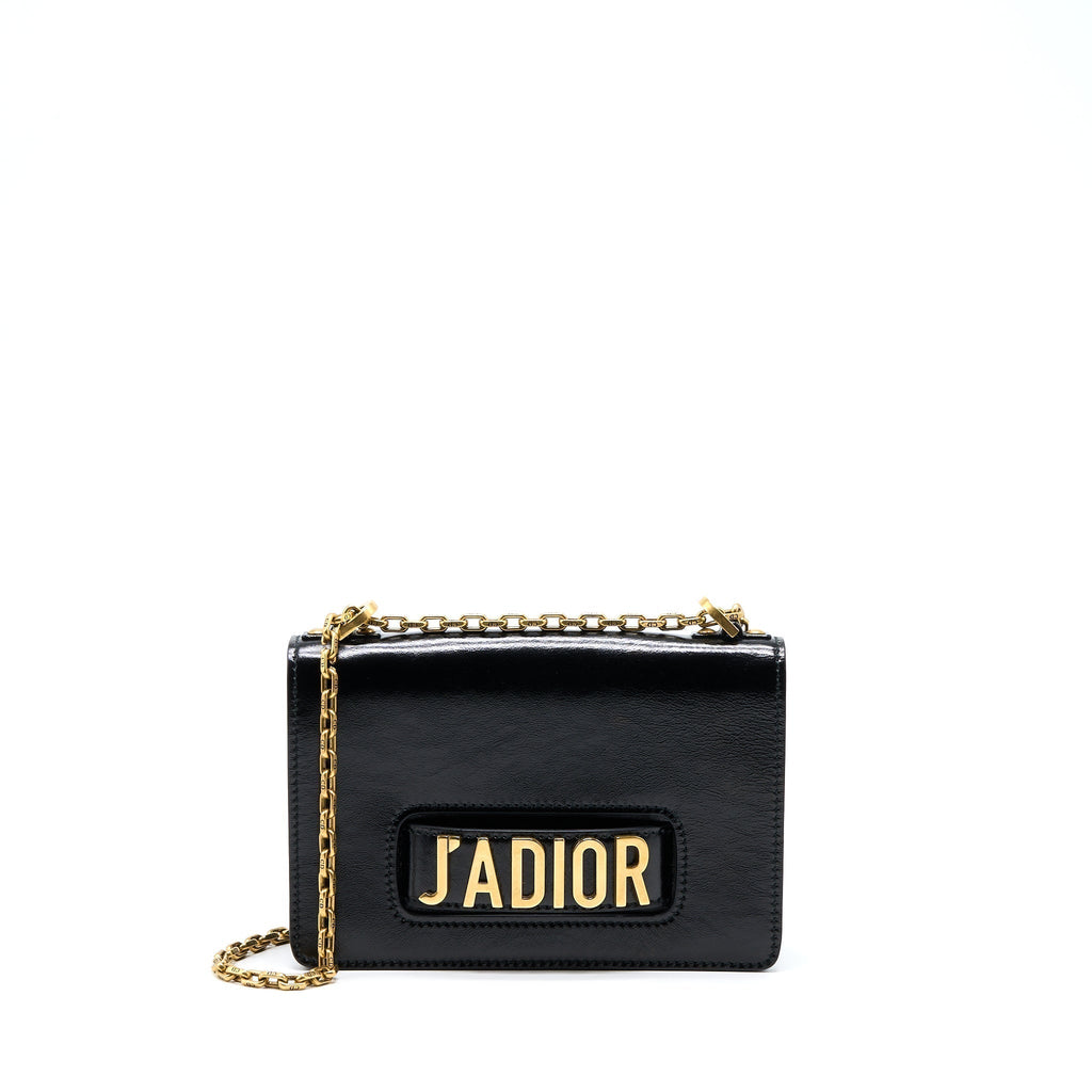 DIOR J'ADIOR MEDIUM FLAP BAG WITH CHAIN BLACK GHW