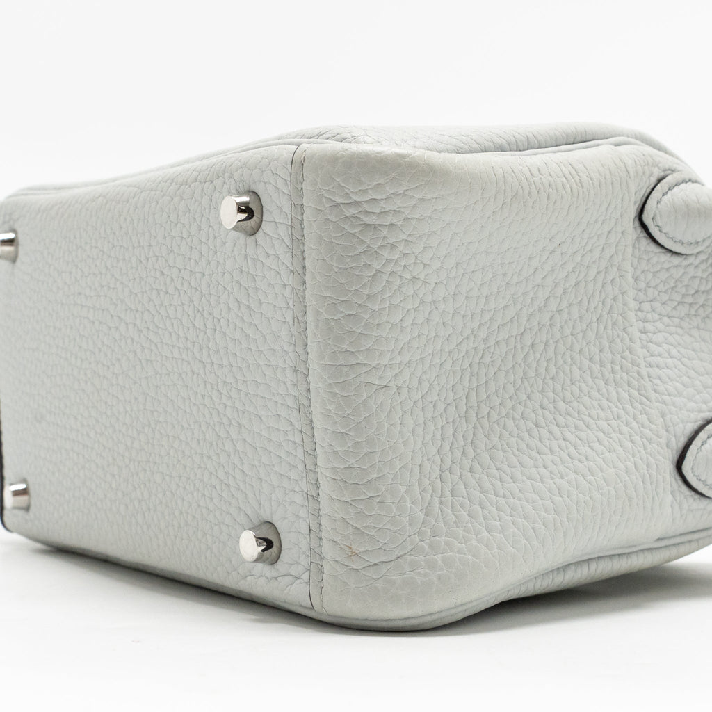 Hermes Mini Lindy Clemence blue pale SHW