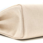 HERMES HERBAG ZIP 31 TOILE EN RELIEF CANVAS/LEATHER BRIDES SABLE/ECRU BEIGE/NAT SABLE SHW