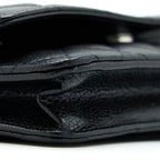 CHANEL CLASSIC WALLET ON CHAIN CAVIAR BLACK SHW (MICROCHIP)
