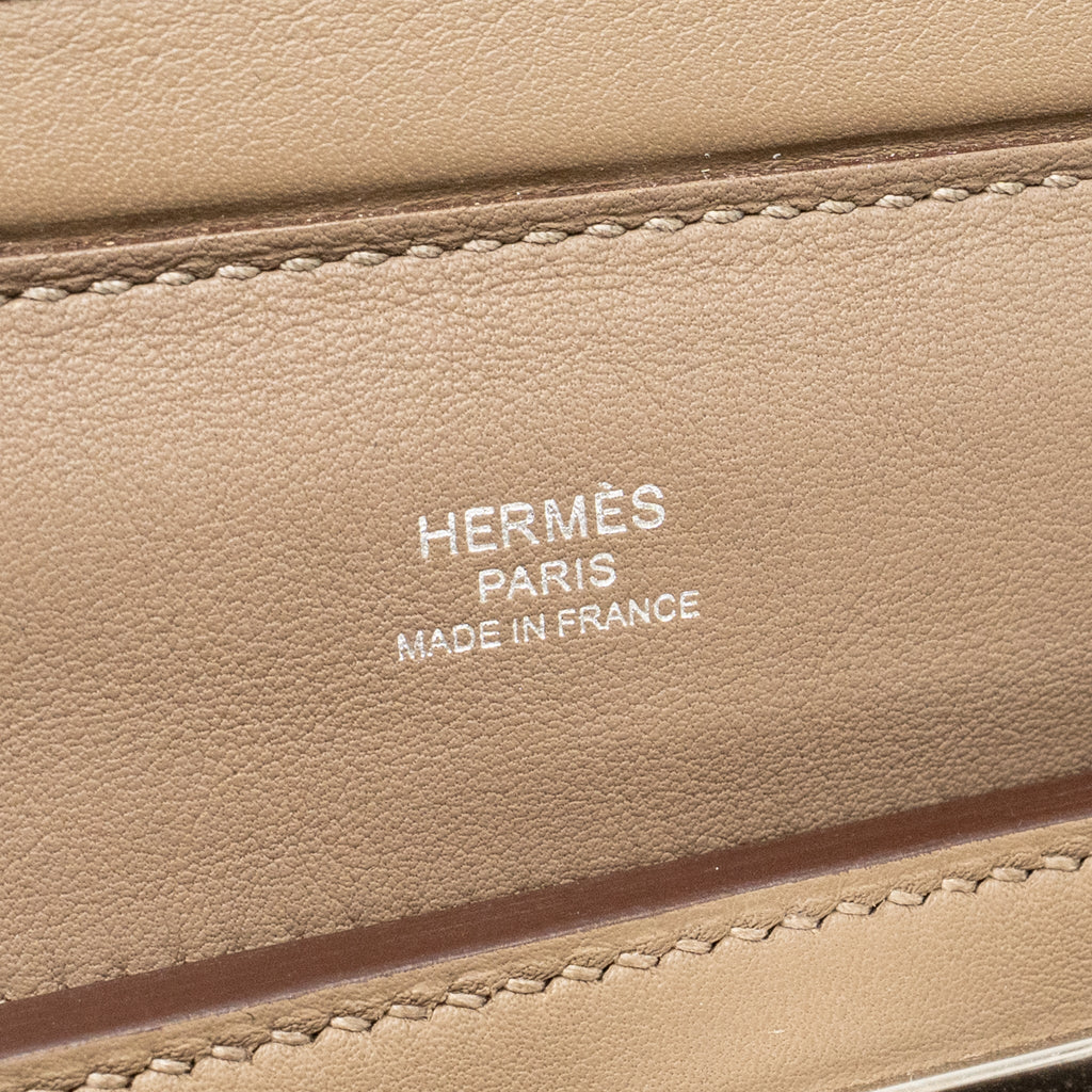Hermes MINI 24/24 2424-21 BAG Evercolor/Swift Etoupe SHW