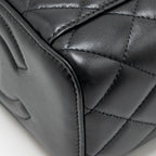 CHANEL PEARL CRUSH LONG VANITY CASE LAMBSKIN BLACK GHW (MICROCHIP)