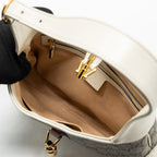 GUCCI JACKIE 1961 SMALL SHOULDER BAG GG SUPREME CANVAS / CALFSKIN WHITE MULTICOLOUR GHW
