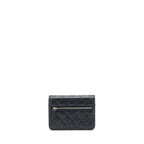 CHANEL MINI WALLET ON CHAIN CAVIAR BLACK SHW