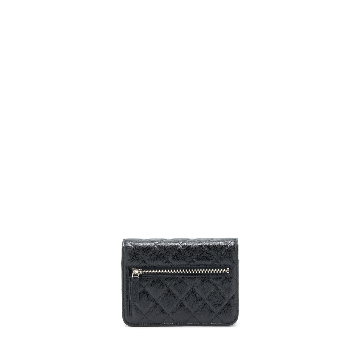 CHANEL MINI WALLET ON CHAIN CAVIAR BLACK SHW