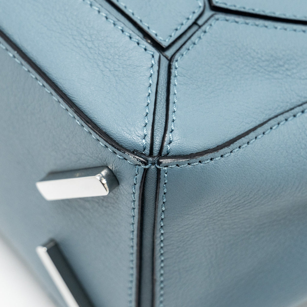 LOEWE SMALL PUZZLE BAG CALFSKIN LIGHT BLUE SHW
