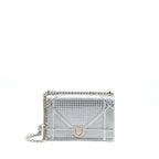 DIOR MEDIUM DIORMA BAG IN METALLIC SILVER SHW