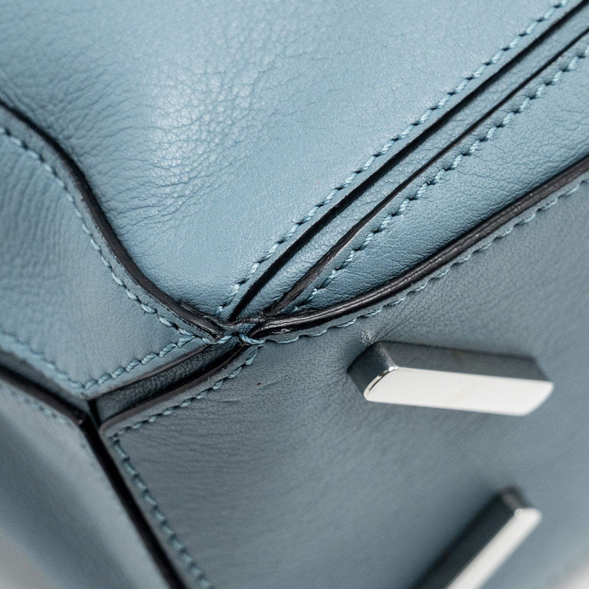 LOEWE SMALL PUZZLE BAG CALFSKIN LIGHT BLUE SHW