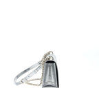 DIOR MEDIUM DIORMA BAG IN METALLIC SILVER SHW