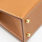 Hermes mini kelly II Epsom gold GHW